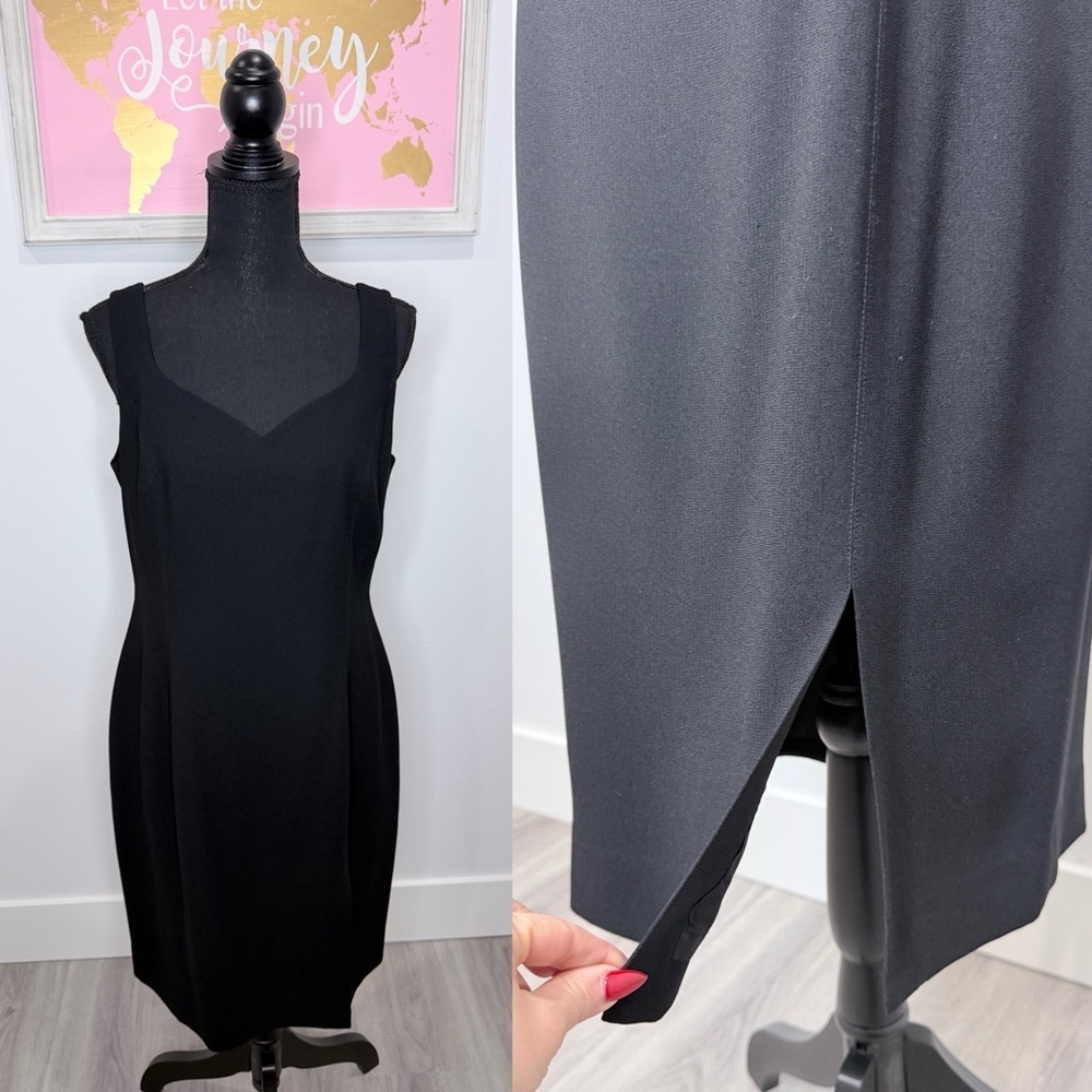 Preview Collection Sleeveless Black Dress with Slit